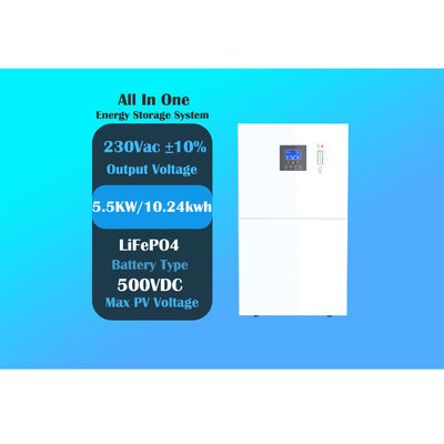 5.5KS10 Sistema di accumulo di energia tutto in uno Inverter solare ibrido da 5,5 KW montato a parete